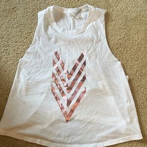 White Chevron Crop Top